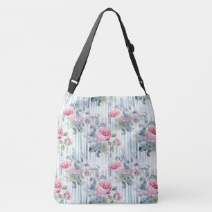 Errötend Retro Frühlingsflorales Hintergrundbild Tragetaschen Mit Langen Trägern