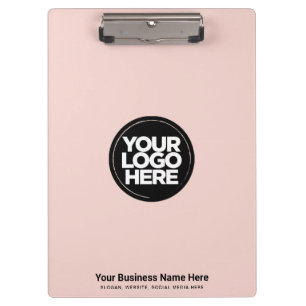 Errötend Rosa Ihr Firmenlogo, Slogan, Webseite Klemmbrett