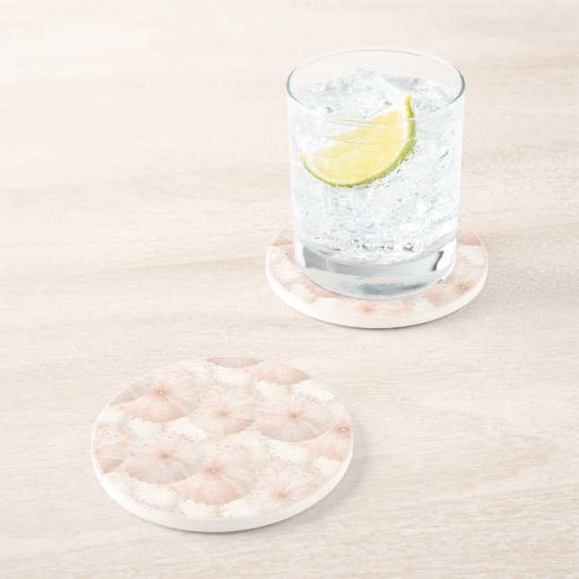 Errötend Rosa Sonnenschirme Getränkeuntersetzer (Seite)