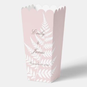 Errötend Rosa Weiße Farn Elegante Pastell-Popcorn- Geschenkschachtel