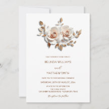 Errötend Rose Gold 3D Blumen Einfach
