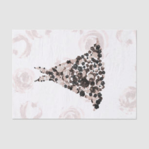 Errötend schwarzes klassisches Blumen-Rosen-Kleid  Seidenpapier