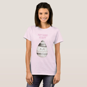 Errötend Weiß Schwarz Glücklich Lachend Candy Corn T-Shirt