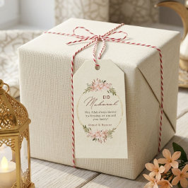 Errötende Florale Eid Mubarak Geschenkkarte Elegan Geschenkanhänger