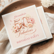 Errötende Florale Eleganz 50. Geburtstag