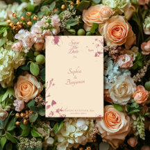 Errötende florale Hochzeitsankündigung zum Speiche