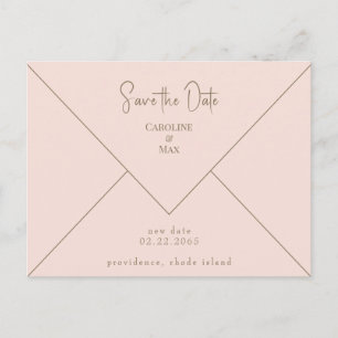 Errötende Hochzeit - Rettet das Datum Postkarte