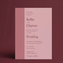 Errötende Minimalistische Moderne Hochzeit
