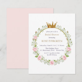 Errötende Romanze: rosa Rosen und Babyatem Einladung