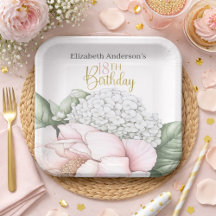 Errötende Rosa Pfingstrose Floral 18. Geburtstag