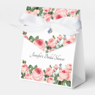 Errötende rosa Rosen Geschenkschachtel