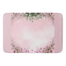 Errötende Rose Florale Badezimmer Matte