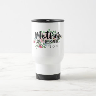 Errötende Rose Florale Hochzeit Mutter der Braut Reisebecher