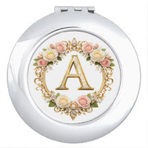 Errötende Rose Gold-Filigran Buchstabe A Hochzeit