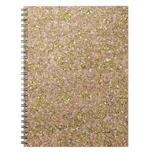 Errötende Rose Rosa & Gold Glamour Glitter Funkeln Notizblock