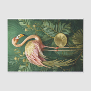 Errötender Flamingo Glänzendes Gold, Elegant Seidenpapier