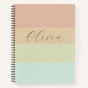 Errötender Salbei-Gradient Olivia Name Notizbuch