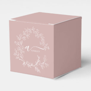 Errötender Staubiger Rosa Mädchenhaftes Skript Mon Geschenkschachtel