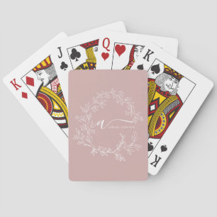 Errötender Staubiger Rosa Moderner Skript Mädchen- Spielkarten