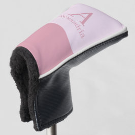 Errötender Staubiger Rosa Monogramm Anfangsbuchsta Golf Headcover