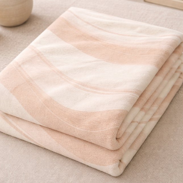 Errötendes Elfenbein-Rippen-Fleece-Decke Fleecedecke (Von Creator hochgeladen)