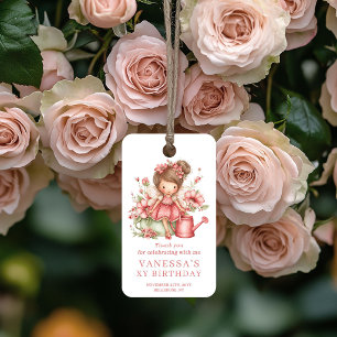 Errötendes Feen-Mädchen Whimsical Blumen Geburtsta Geschenkanhänger