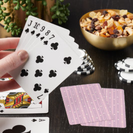 Errötendes Herzstreifenmuster Spielkarten