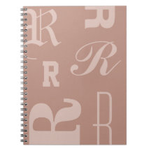 Errötendes personalisiertes Monogramm, typografisc