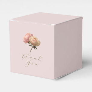 Errötendes Rosa Chic Rosé Hochzeit Danke Geschenkschachtel