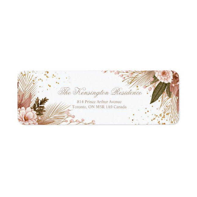 Errötendes Rosa Dahlie Gold Stardust Botanisch (Vorne)