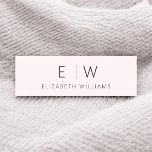 Errötendes Rosa Elegantes Minimalistisches Monogra Namensschild