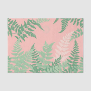 Errötendes Rosa Farnblatt Botanisches Sage Grün Mo Seidenpapier