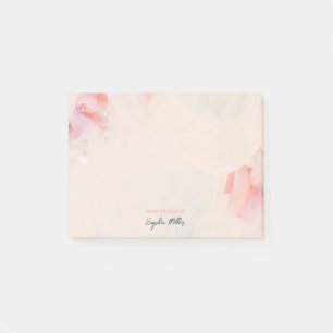 Errötendes Rosa Florales Abstrakte Kunst Personali Post-it Klebezettel