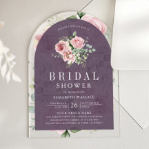 Errötendes Rosa Florales Staubiges Lila Brautbad