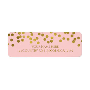 Errötendes Rosa & Gold Faux Folien Konfetti Punkte