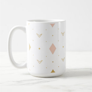 Errötendes Rosa Gold Geometrisches Muster Kaffeetasse