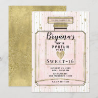 Errötendes Rosa & Gold Paris Parfum Sweet 16 Gebur