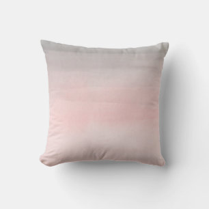 Errötendes Rosa & Graues modernes Wasserfarben Gir Kissen