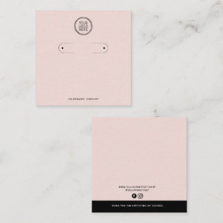 Errötendes Rosa-Logo-Hoop-Ohrhänger-Display-Karte Telefonnummerkarte