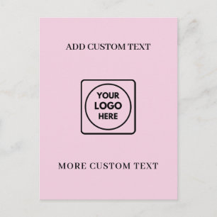 Errötendes Rosa-Logo Promo Biz Pro Notizkarte Postkarte