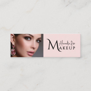 Errötendes Rosa Makeup-Artist QR-Code Social Icon  Mini Visitenkarte