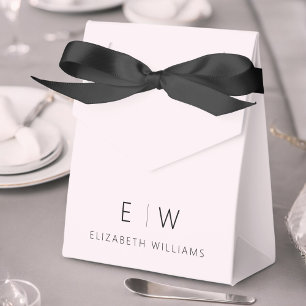 Errötendes Rosa Modernes Minimalistisches Monogram Geschenkschachtel