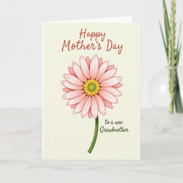 Errötendes Rosa Muttertag Design Karte (Vorderseite)