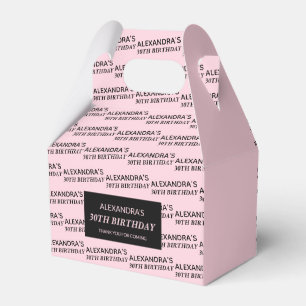 Errötendes Rosa Namen- und Alter-Geburtstags-Gesch Geschenkschachtel