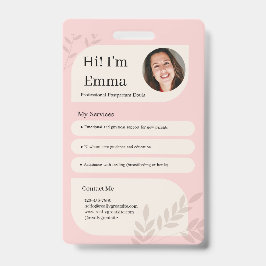 Errötendes Rosa Postpartum-Doula Professionelles D Ausweis