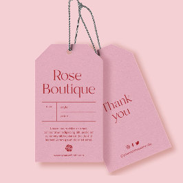 Errötendes Rosa Produkt Kleidungsanhänger Geschenkanhänger