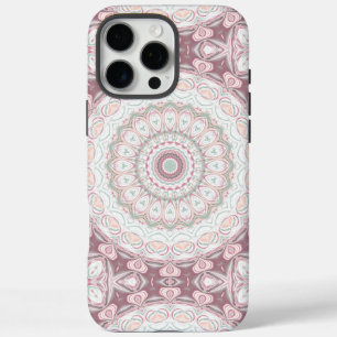 Errötendes Rosa und Minze Mandala Muster Design iPhone 16 Pro Max Hülle