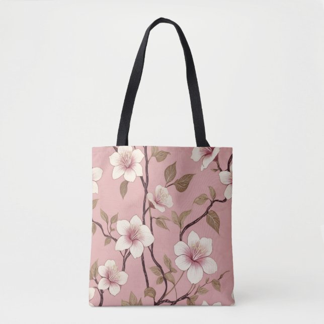 Errötendes Rosa Vintage-Blumen-Zweig-Muster (Vorderseite)