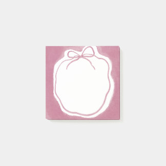 Errötendes Rosa Wasserfarbe-Bogen-Kranz Post-it Klebezettel
