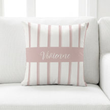 Errötendes Rosa Wasserfarben-Streifen Monogramm Na